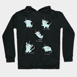 Funny creature with emotions stickers pack Hoodie